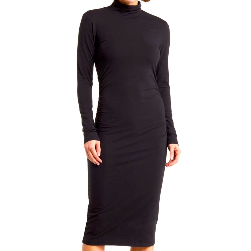 NEW James Perse Long Sleeve Turtleneck Midi Dress